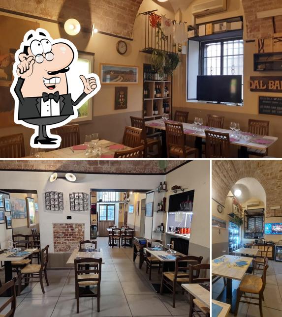 Gli interni di Osteria al 101