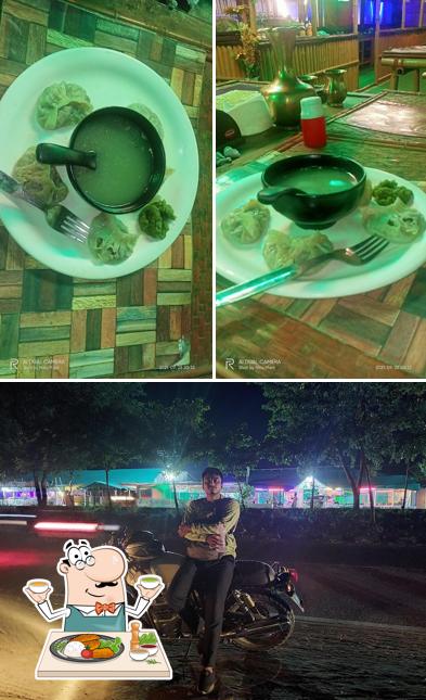 Take a look at the photo displaying food and exterior at Aai Hotel