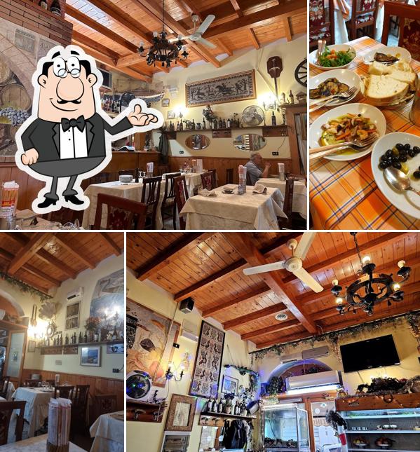 Gli interni di La Cantinola da Livio