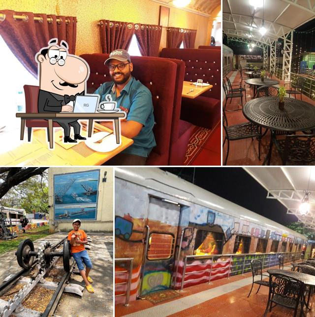 Take a seat at one of the tables at ICF TRAIN RESTAURANT