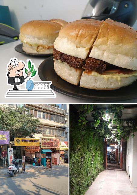 Among different things one can find exterior and food at BURRGER BUZZ KOTHRUD