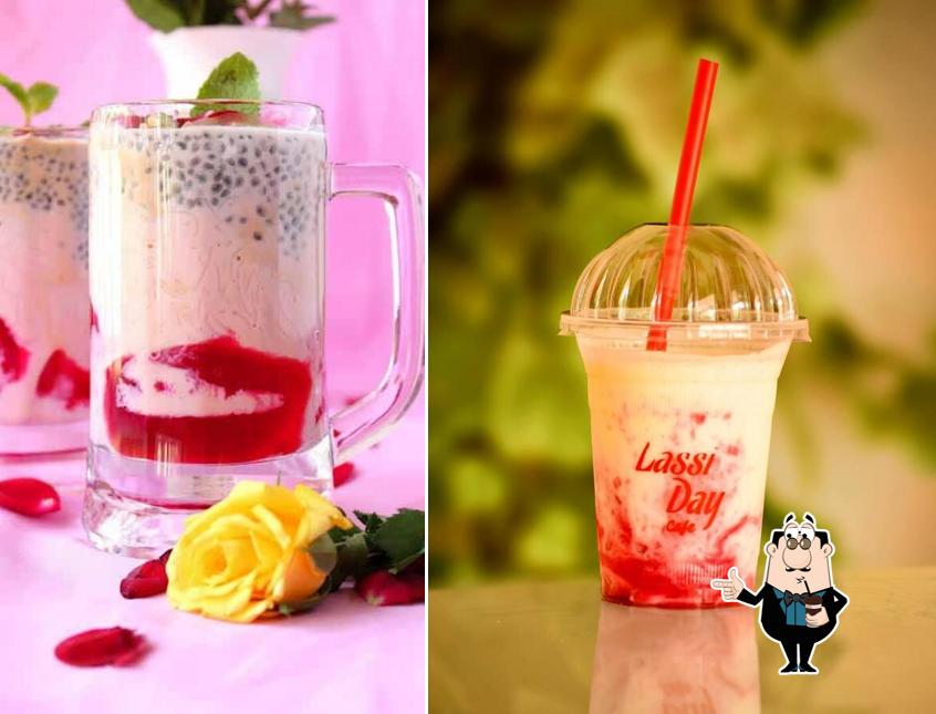 Enjoy a drink at Lassi Day Cafe & Burger Pav