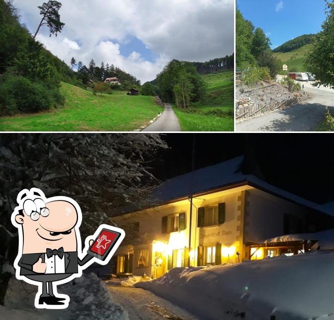 Goditi la vista dagli esterni di Bergwirtschaft Dürstel