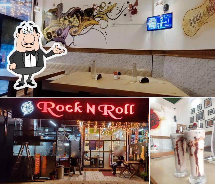 Among different things one can find interior and food at Rock N ROLL RESTAURANT