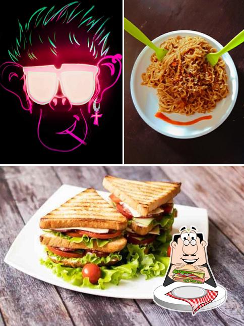 Club sandwich at Teesri manzil cafeteria