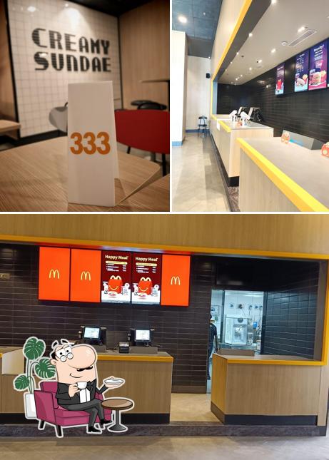 Take a seat at one of the tables at McDonald's