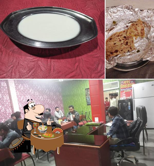 The picture of food and interior at Yash Paratha House