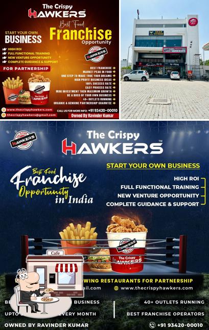 The exterior of The Crispy Hawkers