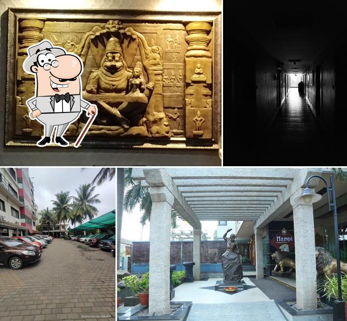 You can get some fresh air outside Hotel Hampi International