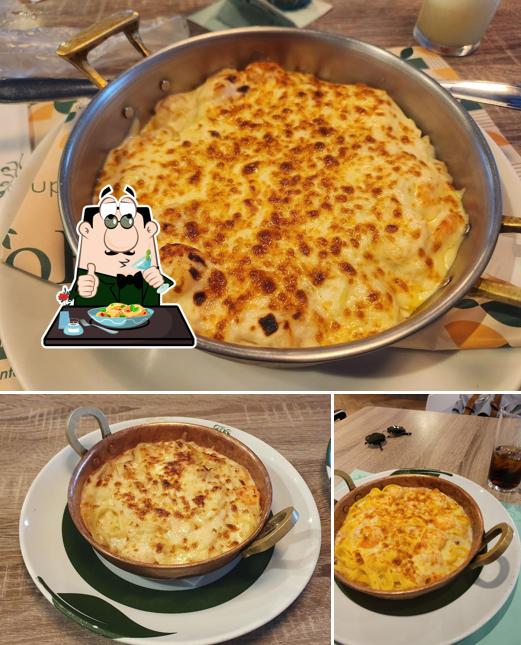 Macaroni and cheese em Restaurante Paço Real Aeroporto Do Recife