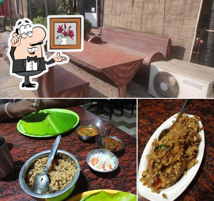 Check out the picture depicting interior and food at Vaadivaasal Restaurant Madurai