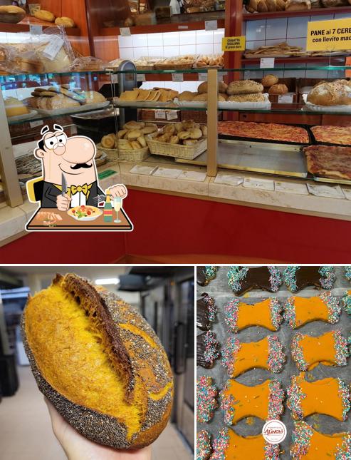 Questa è la immagine che raffigura la cibo e esterno di Panificio Alinovi