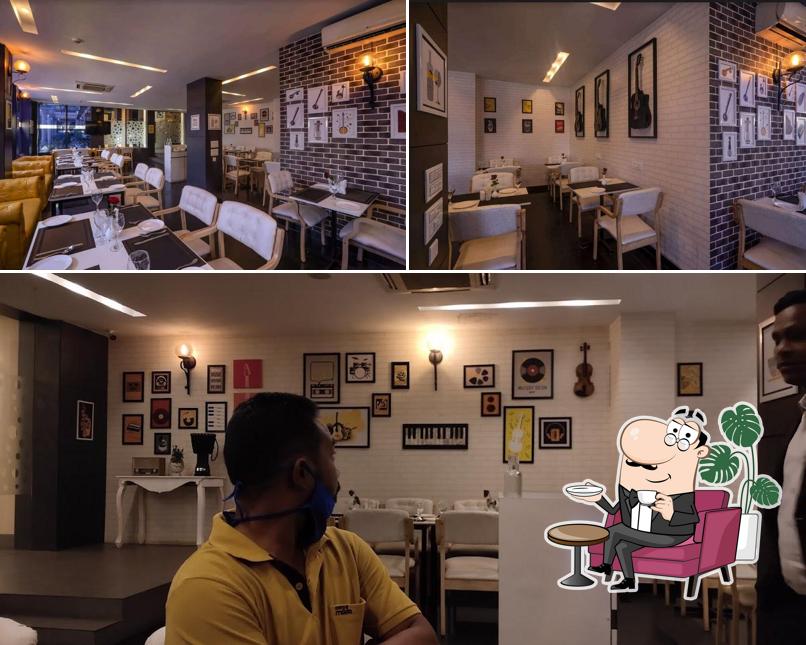 The interior of Retro Music Cafe and restaurant