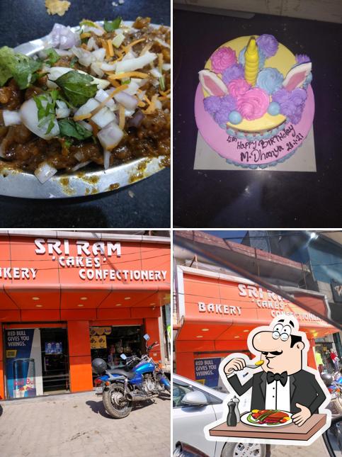 Take a look at the picture depicting food and exterior at Sriram Sweets and cakes