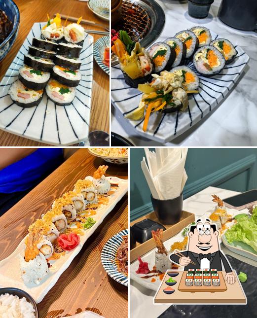 Try out various sushi options