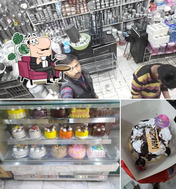 The interior of Jagdambay Bakery