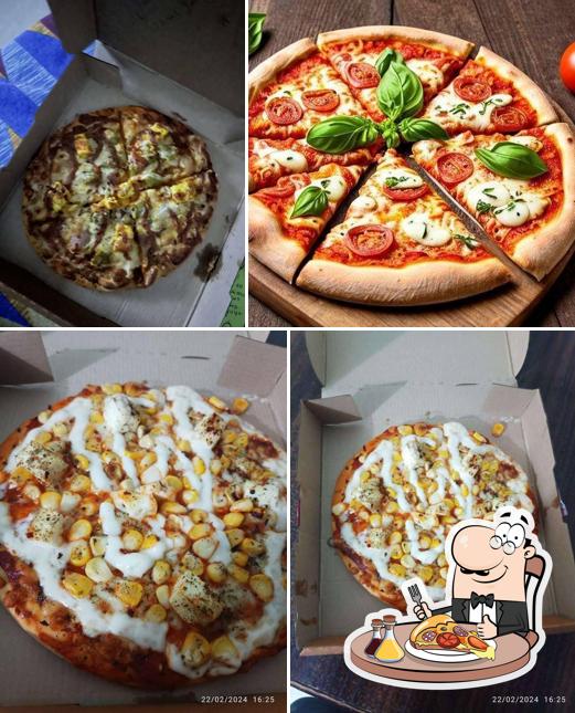 Try out pizza at Love At First Byte