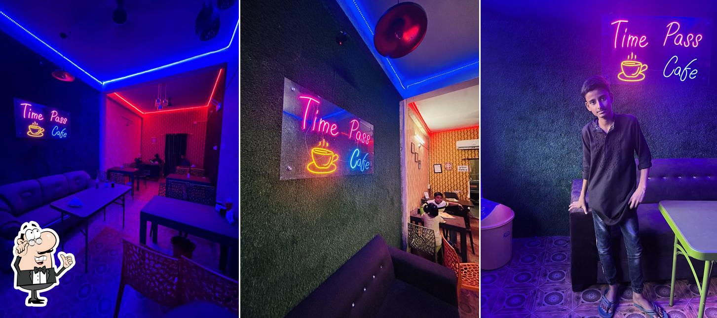 The interior of Time Pass Pizza’s & Cafe