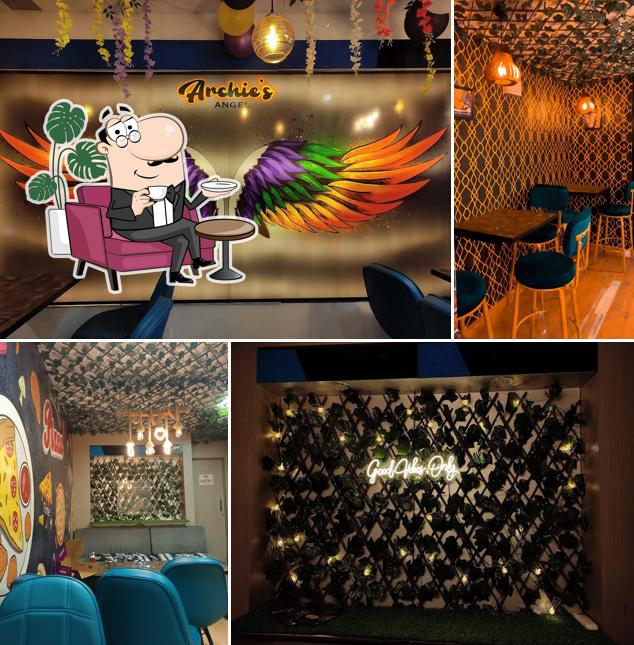 The interior of Archie's cafe - Best Coffee Cafe in Sonipat