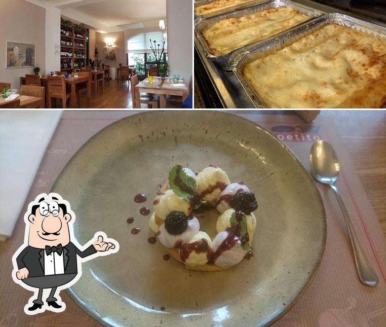 Questa è la immagine che presenta la interni e cibo di Trattoria Petito