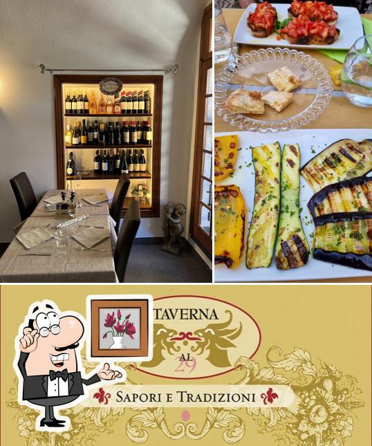 Gli interni di Taverna Al 29