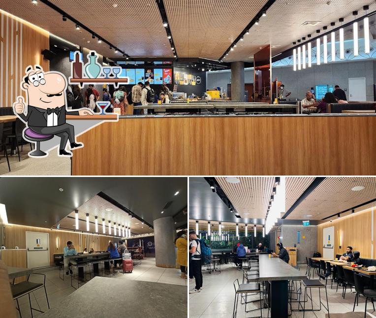 The interior of McDonald's Mumbai Airport T2