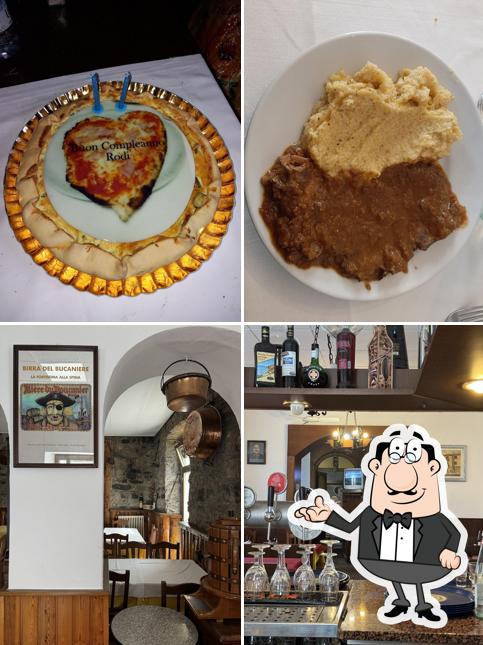 La immagine di interni e cibo da Pizzeria Trattoria Giardino