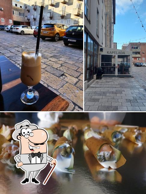 Guarda la foto che presenta la esterno e cibo di Caffe Bar Kapelada
