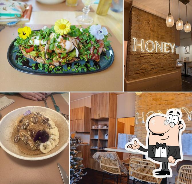 Honey Coffee and Food