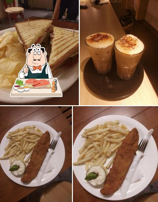 Fish and chips at Cafe75