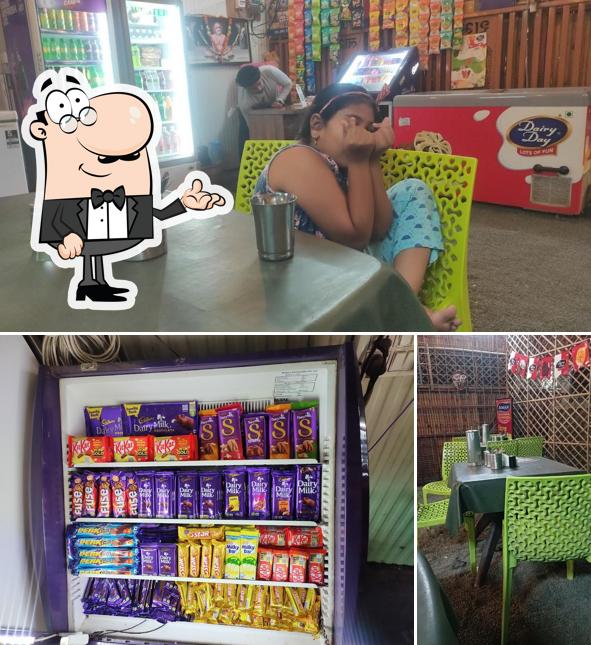Take a seat at one of the tables at Mauli Corner