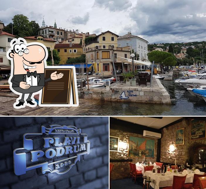 Goditi la vista dall'area esterna di Plavi podrum