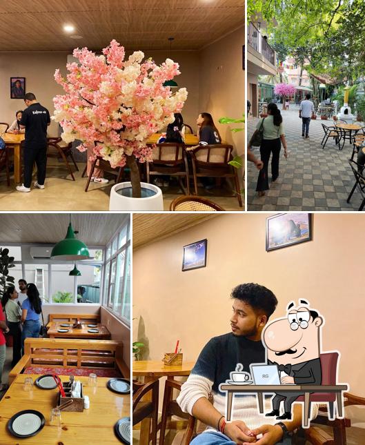 The interior of Kafena cafe