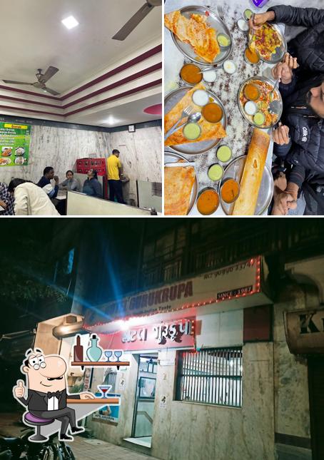 The restaurant's interior and exterior