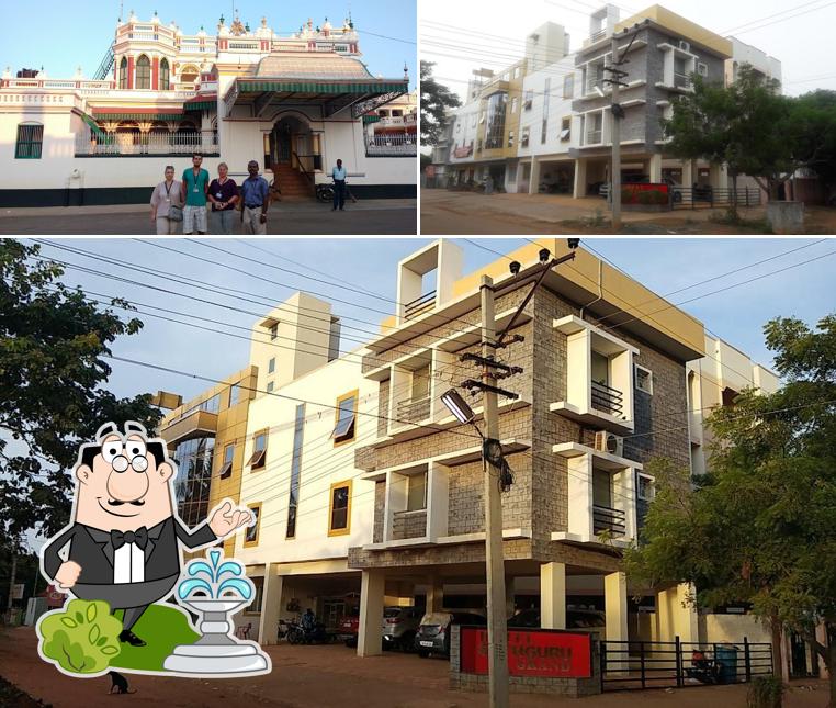 The outside area is an important feature of Hotel Sathguru Grand