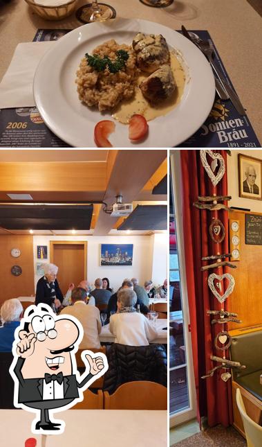 La interni e cibo del ristorante