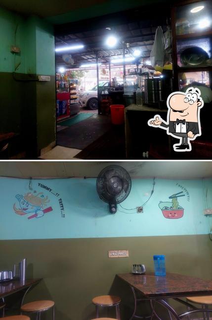 The interior of 5 STAR hotel and fast food