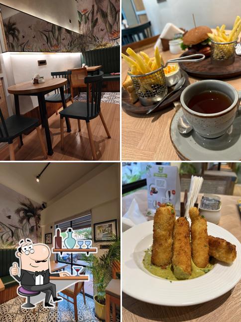 Take a seat at one of the tables at Te Fitti Cafe