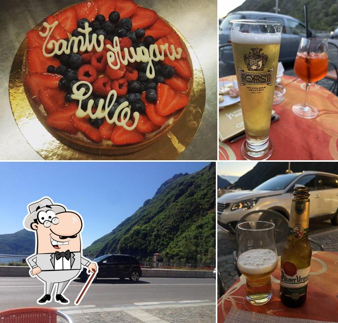 Tra le varie cose da Tris Bar si possono trovare la esterno e cibo