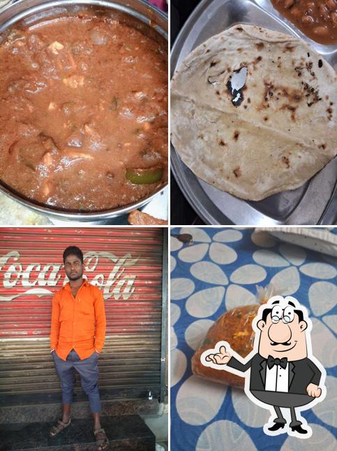 The image of interior and food at Saini Vaishno Dhaba