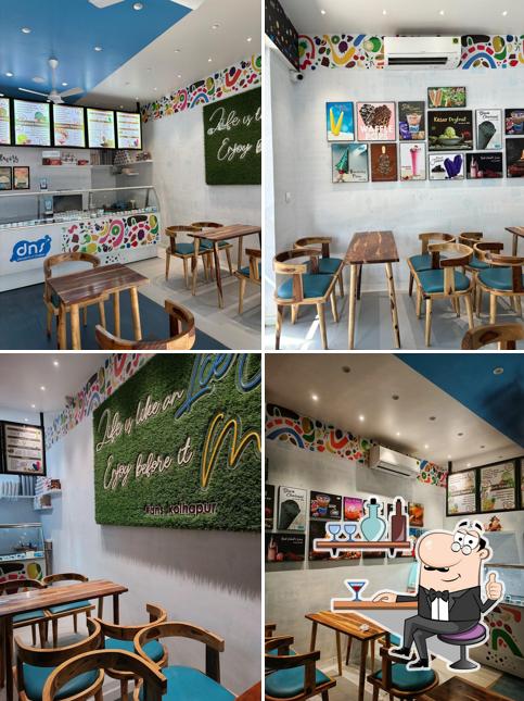 The interior of Dns Desserts N’ Shakes Kolhapur