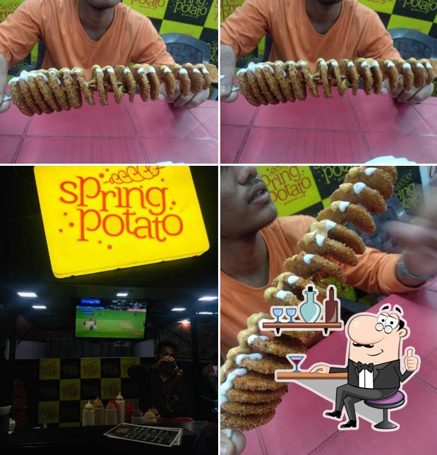This is the photo depicting interior and food at Spring potato