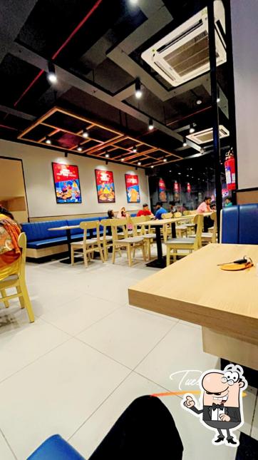 The interior of Domino's Pizza Budaun City Mall, Budaun