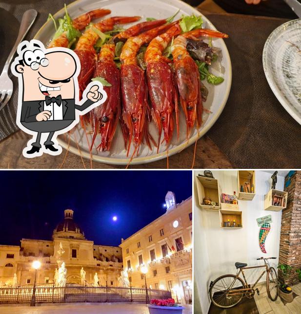 La immagine della esterno e cibo di Vossìa Cucina Mediterranea