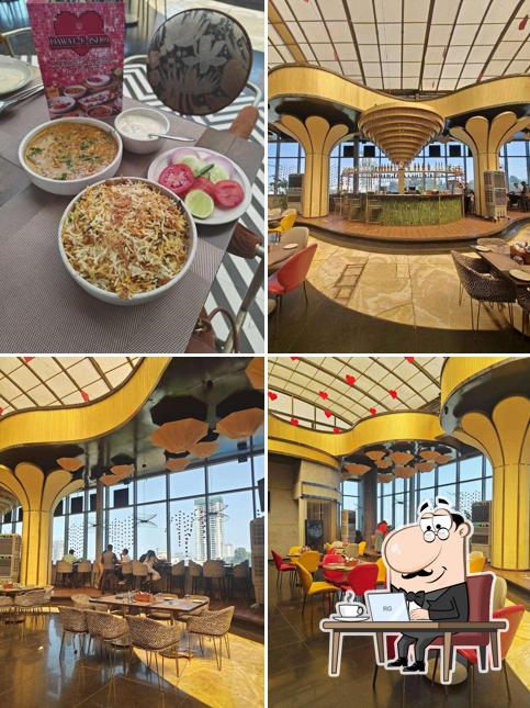 Take a seat at one of the tables at Badmaash Lulu Mall