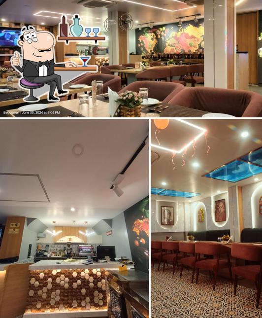 The interior of KP Hotels & Desi Videshi Restaurant