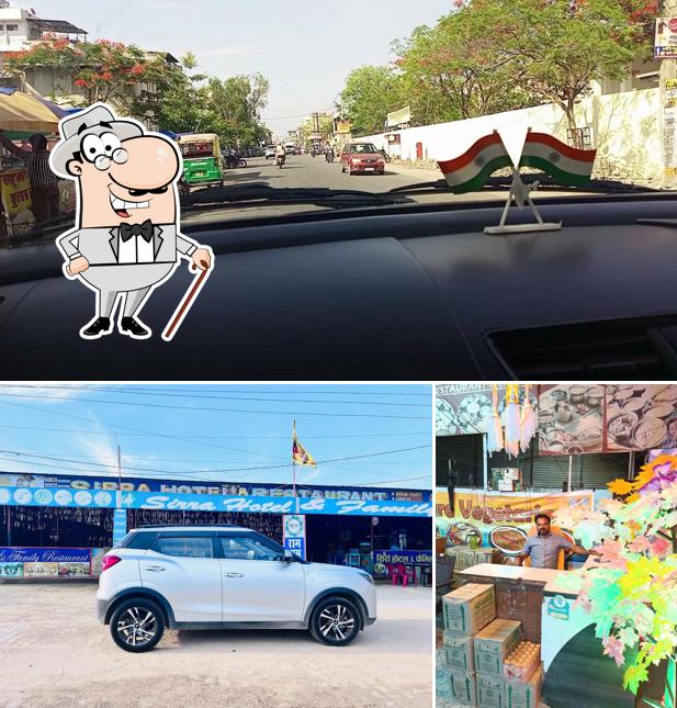 Among different things one can find exterior and food at SIRRA hotel and restaurant