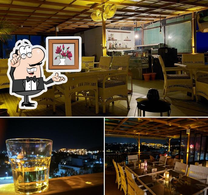 The restaurant's interior and beer