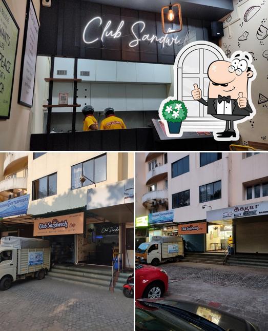 Club Sandwich Cafe is distinguished by exterior and interior Club Sandwich Cafe is distinguished by exterior and interior