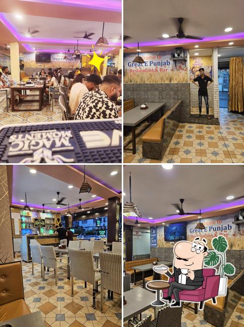 The interior of The Great E Punjab AC Family Restaurant